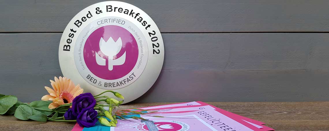 Bedandbreakfast.nl; Nominaties Beste Bed and Breakfast van Nederland 2022